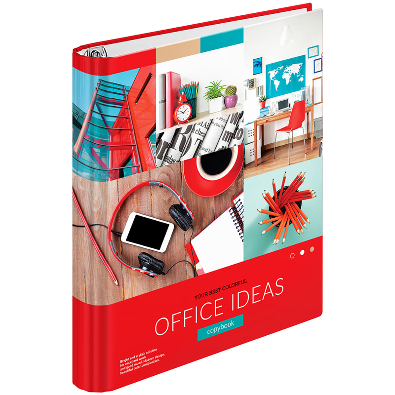 Тетрадь 120л. на кольцах, "Офис. Сolorful ideas"