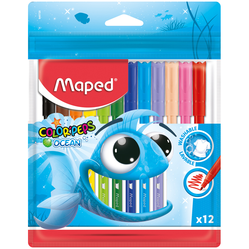 Фломастеры 12цв. Maped Ocean