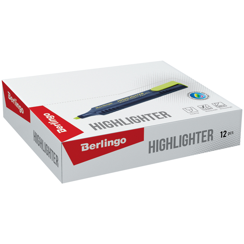 Текстовыдилитель Berlingo "Textline HL500", желтый
