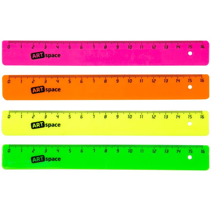 Линейка 16см NEON, ArtSpace