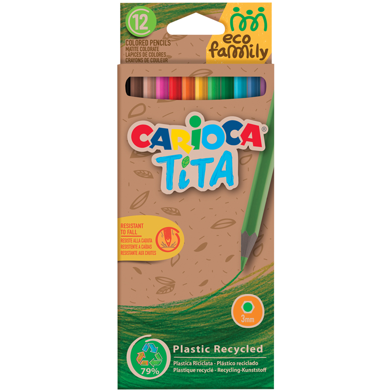Карандаши цв. 12цв. "Tita. EcoFamily" Carioca